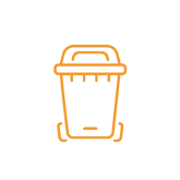 icon of a trash bin